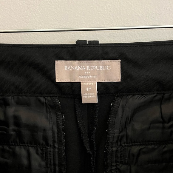 Banana Republic Jackson Fit Black Dress Pants Size 4P - Picture 5 of 6